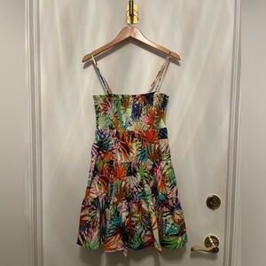 Steve Madden Multicolor Leaf Print Dress